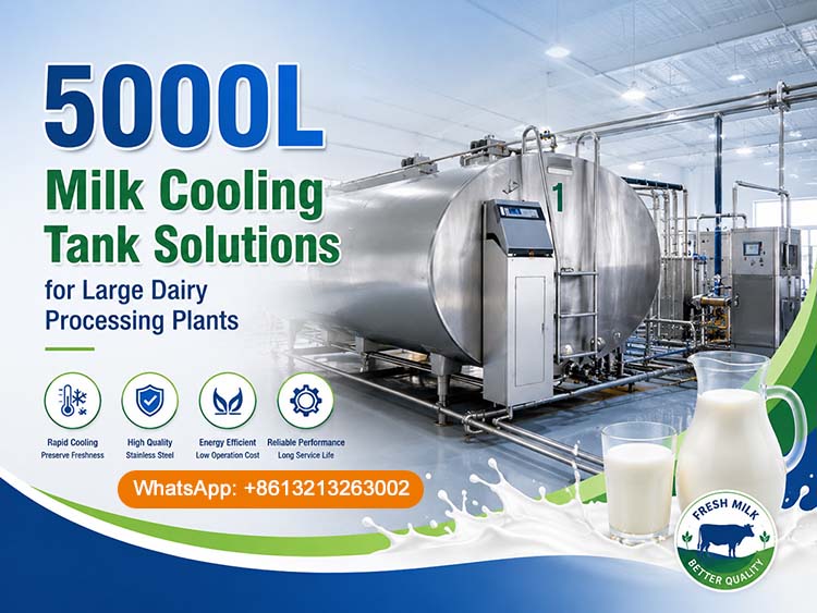 5000L Milk Cooling Tank for Dairy Plant